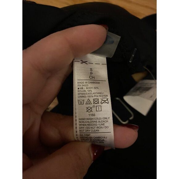 NWT Old Navy women's black open tied front strappy swim bikini top size small - Picture 5 of 5